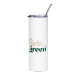 girls green Tumbler | 20oz Stainless Steel Travel Cup