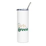 girls green Tumbler | 20oz Stainless Steel Travel Cup
