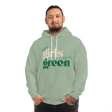 girls green graphic hoodie | sage green wellness slogan hoodie